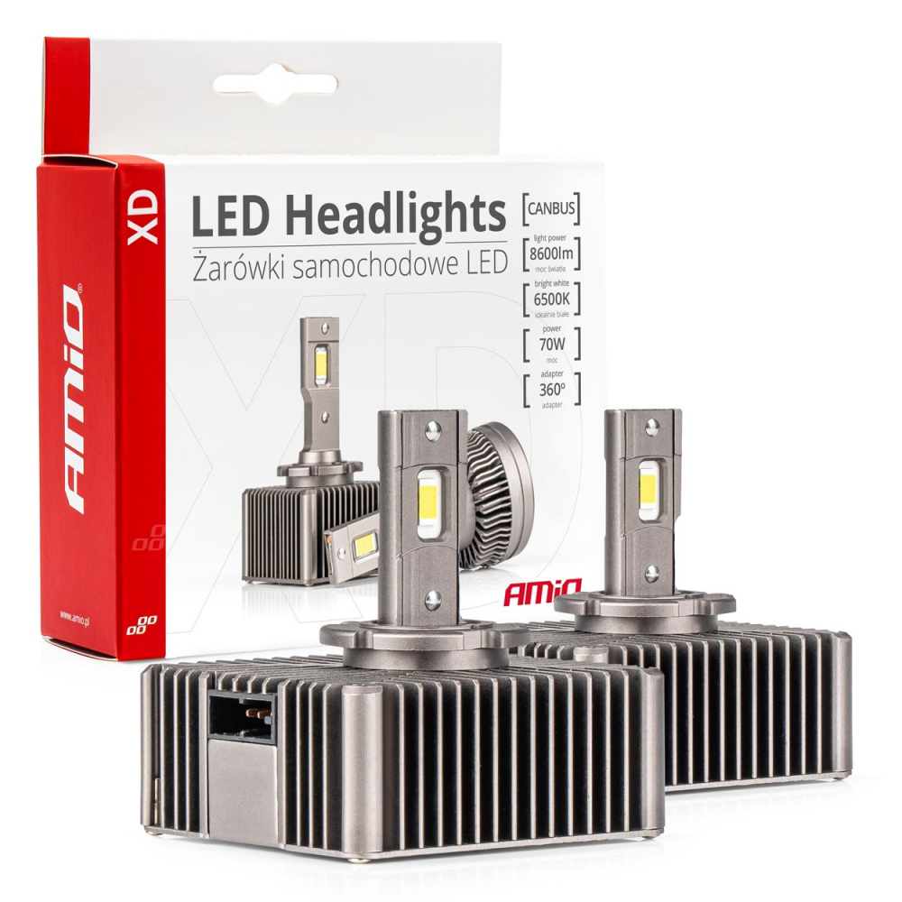Set 2 becuri LED seria XD, tip bec D5S, 6500K 70W, CANBUS [3]