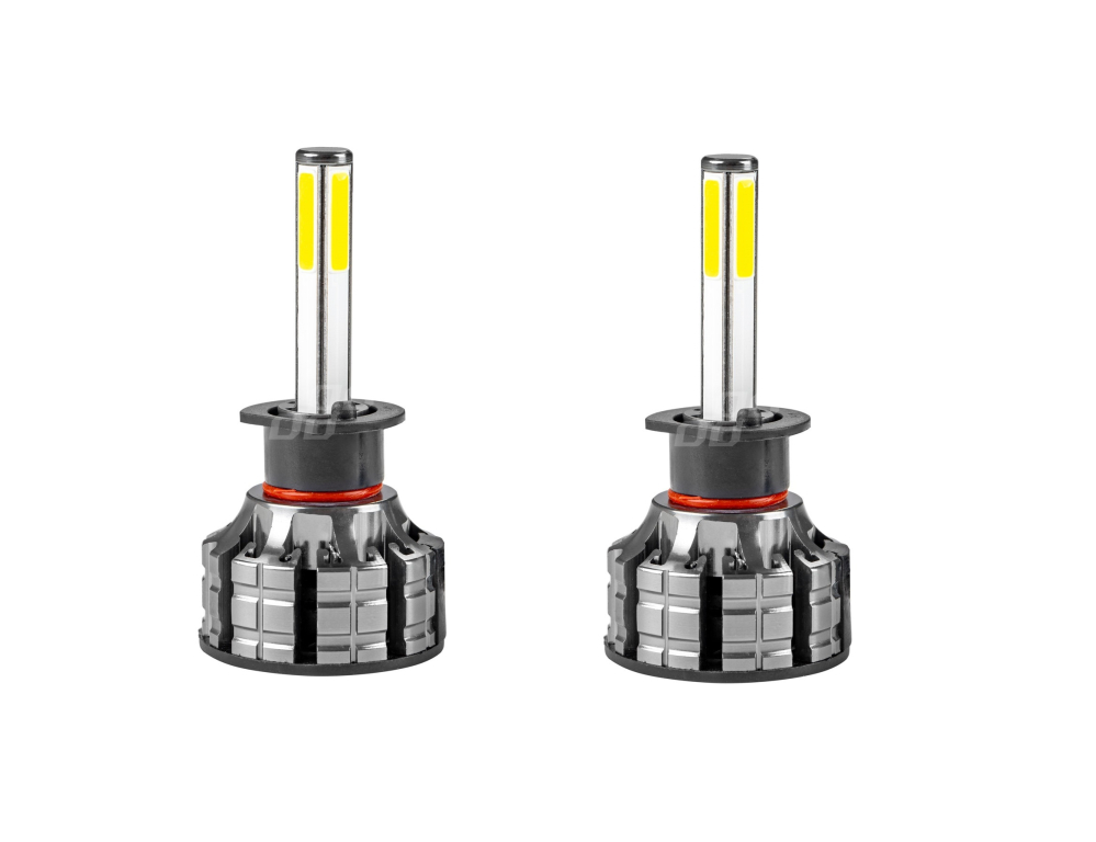 Set 2 buc. bec led H1, 6500K, led COB cu ventilator, 12-24V [2]