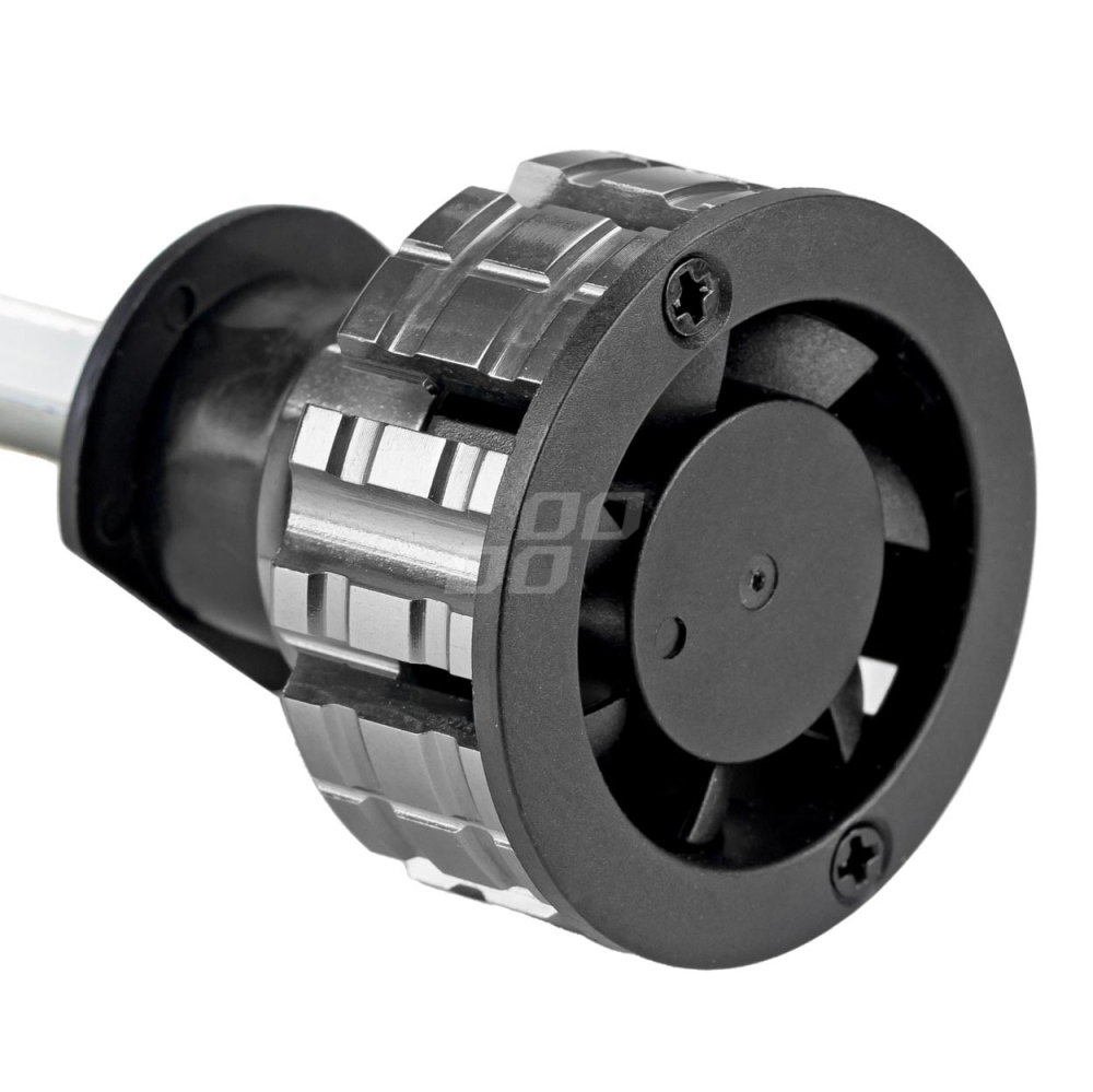 Set 2 buc. bec led H1, 6500K, led COB cu ventilator, 12-24V [4]
