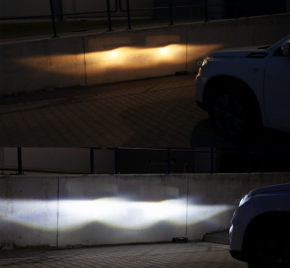 Set 2 buc. bec led H1, 6500K, led COB cu ventilator, 12-24V [8]