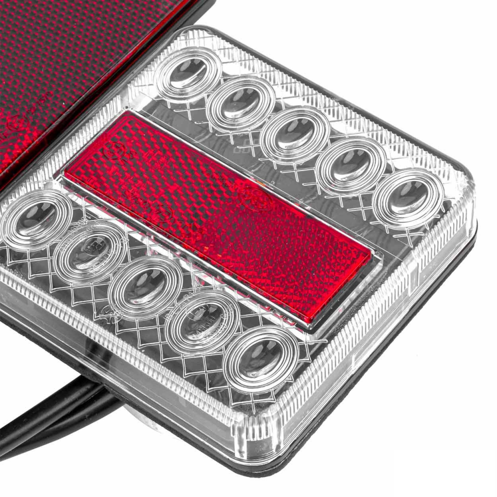 Set stopuri lampa spate trailer / remorca cu prindere magnetica si triunghi [2]