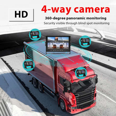 Kit 4 camere AHD Camion / Bus cu ecran 9 inch 12-24V [1]