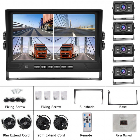 Kit 4 camere AHD Camion / Bus cu ecran 9 inch 12-24V [2]