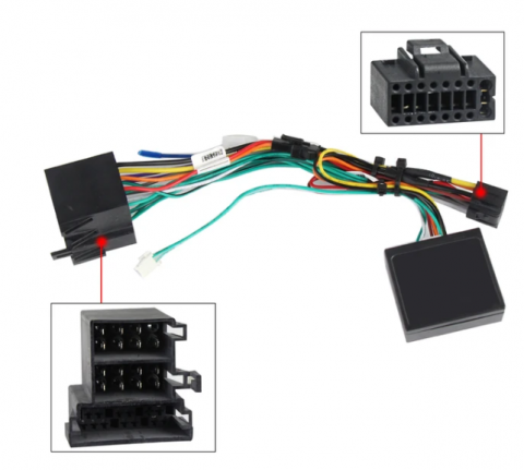 VW - Cablu alimentare ISO 2din navigatie auto android 16 pini vw volkswagen, skoda, seat + canbus