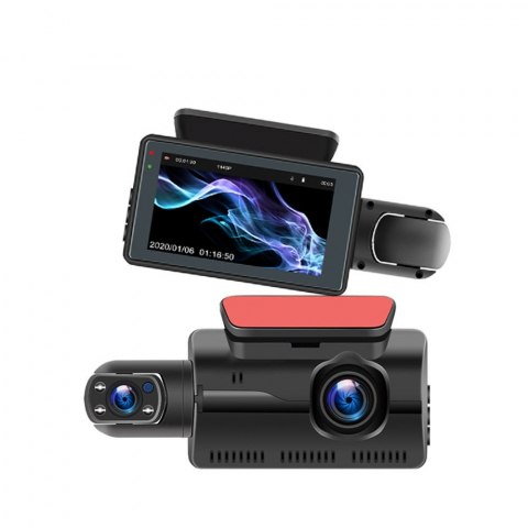 Cameră DVR Auto Full HD – Duală, Filmare Față + Interior, Detectare Impact [3]