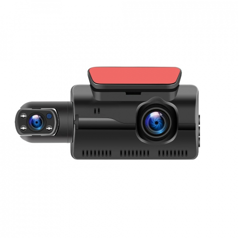 Camere trafic DVR - Cameră DVR Auto Full HD – Duală, Filmare Față + Interior, Detectare Impact
