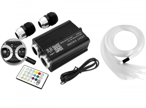 Accesorii interior - Kit Plafon Instelat twinkle + stele cazatoare 26W RGBW 1510 fire la 3 metri, combinate