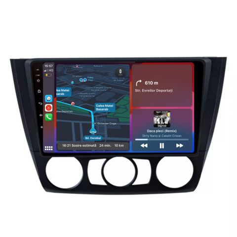 Seria 1 E81 E87 (2003-2013) - Navigatie BMW Seria 1 E82 E88 E81 E87 2004-2011, Android 12, 1GB RAM 32GB, waze, youtube, google maps,bluetooth