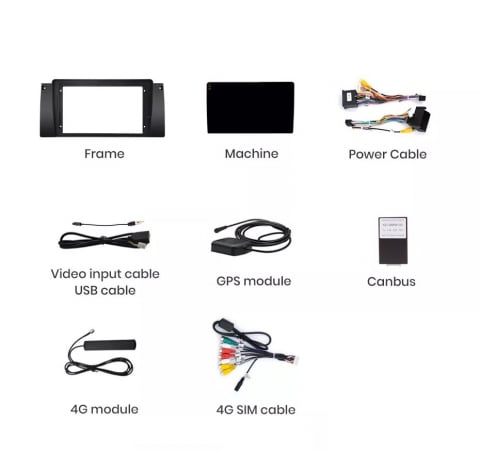 Navigatie Bmw seria 5 e39, Bmw X5 E53, Android 13,Ecran 2K, 4GB RAM 64GB, Octa Core, carplay /android auto [10]