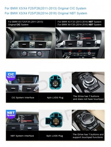 Navigatie BMW X3 F25 (2011-2012), Android, 4GB RAM 64GB, Ecran 8.8 inch, 8-core, sistem CIC [3]