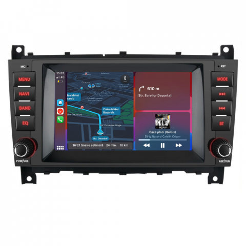 C-class w203 (2000-2007) - Navigatie Mercedes C-Class w203 (2004-2007), Android, Ecran 7 inch, 2GB RAM 64GB