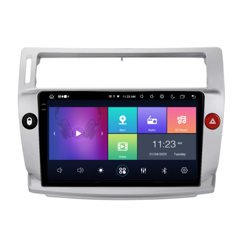 C4 (2004-2009) - Navigatie Citroen C4 (2004-2009), Ecran 2K, 8GB RAM, 256GB, 8-core