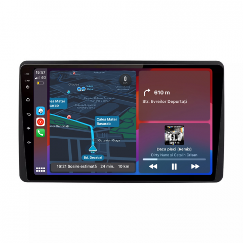 Navigatie auto dedicata - Navigatie Dacia Duster (2018-2021), Android, Ecran 10 inch, 1GB RAM 32GB