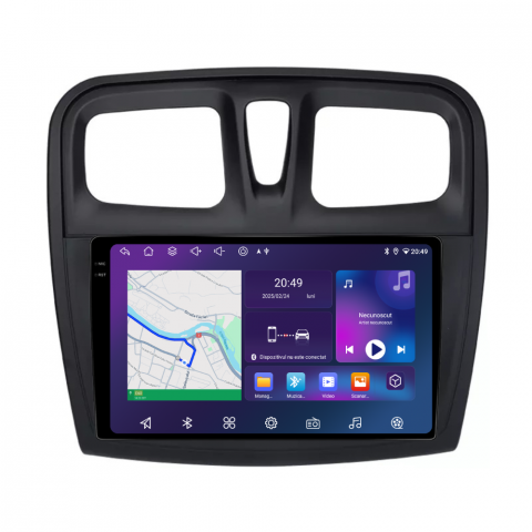 Logan (2012-2020) - Navigatie Dacia Logan 2 (2012-2020), Android, Ecran 9 inch, 6GB RAM 128GB, 8-core