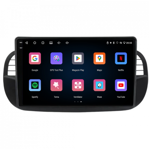 Navigatie Fiat 500 (2007-2015), Ecran 9 inch, 4GB RAM 64GB, 4-core, negru [4]