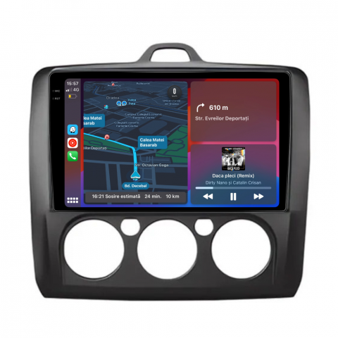 Navigatie Ford Focus 2004-2011, Android 13,Ecran 2K, 4GB RAM 64GB, Octa Core, carplay /android auto,rama negru AC [3]