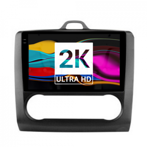 Focus (2004-2012) - Navigatie Ford Focus 2004-2011, Android 13,Ecran 2K, 4GB RAM 64GB, Octa Core, carplay /android auto,rama negru clima