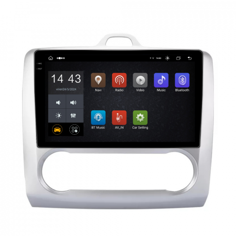 Navigatie Ford Focus 2004-2011, Android 13,Ecran 2K, 4GB RAM 64GB, Octa Core, carplay /android auto,rama argintiu clima [1]