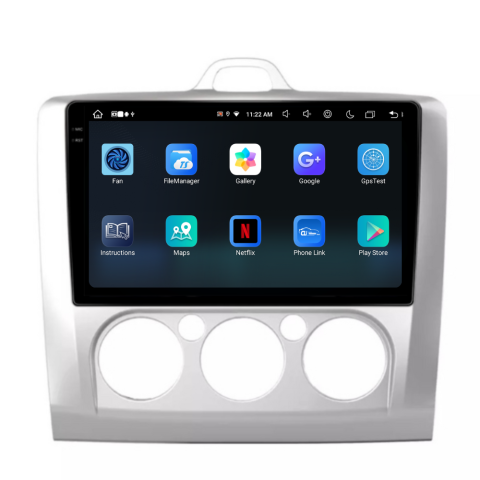 Navigatie Ford Focus 2004-2011, Android 13,Ecran 2K, 8GB RAM 256GB, Octa Core, carplay /android auto, rama argintiu AC [12]