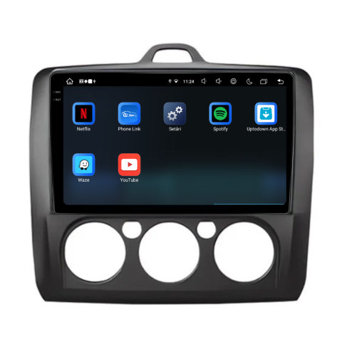 Navigatie Ford Focus 2004-2011, Android 13,Ecran 2K, 8GB RAM 256GB, Octa Core, carplay /android auto,rama negru AC [10]