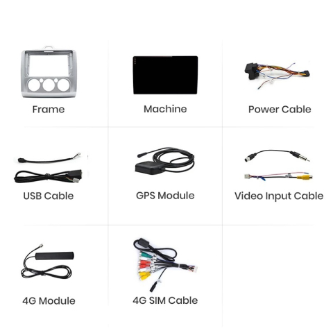 Navigatie Ford Focus 2004-2011, Android 13,Ecran 2K, 8GB RAM 256GB, Octa Core, carplay /android auto,rama negru clima [9]