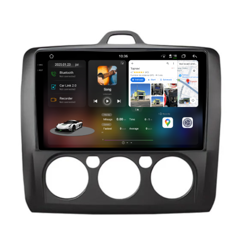 Navigatie auto dedicata - Navigatie Ford Focus (2004-2012), Android, Ecran 9 inch 2K, 12GB RAM 256GB, 8-core