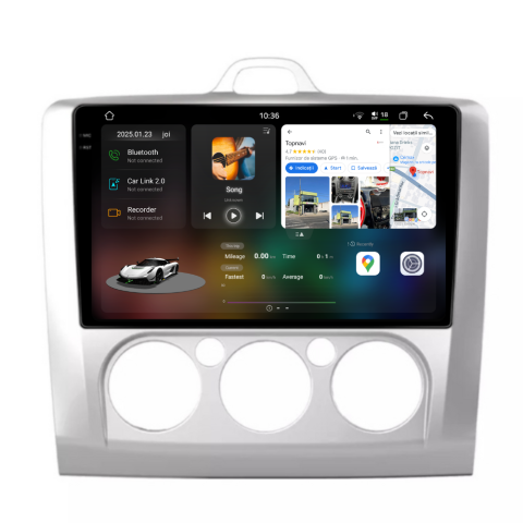 Navigatie auto dedicata - Navigatie Ford Focus (2004-2012), Android, Ecran 9 inch 2K, 12GB RAM 256GB, 8-core