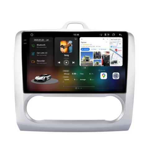 Navigatie auto dedicata - Navigatie Ford Focus (2004-2012), Android, Ecran 9 inch 2K, 12GB RAM 256GB, 8-core