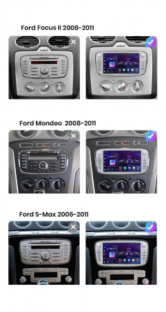 Navigatie Ford Focus (2004-2012), Android, 4GB RAM 64GB, 8-core, argintiu [2]