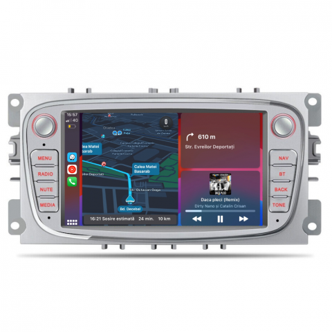 Kuga (2008-2013) - Navigatie Ford Kuga (2008-2013), Android, 4GB RAM 64GB, 8-core, argintiu