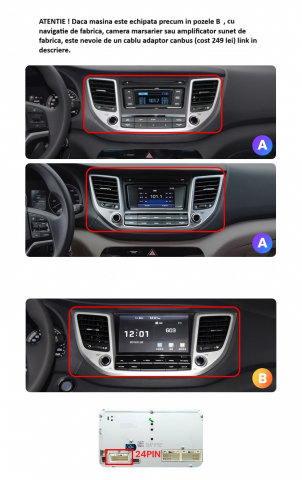 Navigatie Hyundai Tucson (2015-2018), Ecran 9 inch, 6GB RAM 128GB, 8-core [3]
