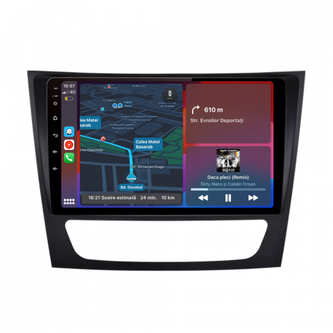 E-class w211 (2003-2009) - Navigație Mercedes E-Class w211 (2002-2009), Android, Ecran 9 inch, 1GB RAM 32GB