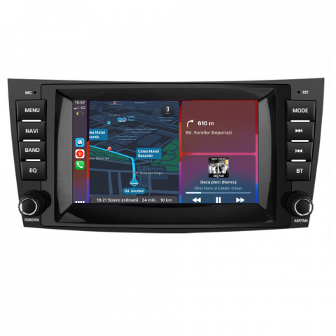 E-class w211 (2003-2009) - Navigatie Mercedes E-class w211 (2003-2009), Android, Ecran 7 inch, 2GB RAM 32GB