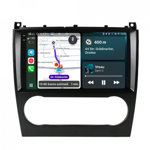 C-class w203 (2000-2007) - Navigație Mercedes C-Class w203 (2005-2009), Android, Ecran 9 inch, 8GB RAM 256GB, 8-core