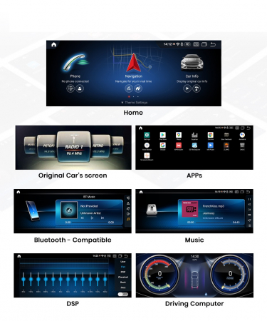 Navigatie Mercedes GLA X156 (2013-2015), Android, Ecran 10.25, 8GB 256GB, NTG 4.5 [6]