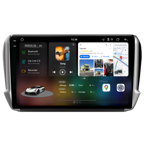 2008 (2013-2017) - Navigatie Peugeot 2008 (2013-2017), Ecran 10 inch 2K, 12GB 256GB, 8-core