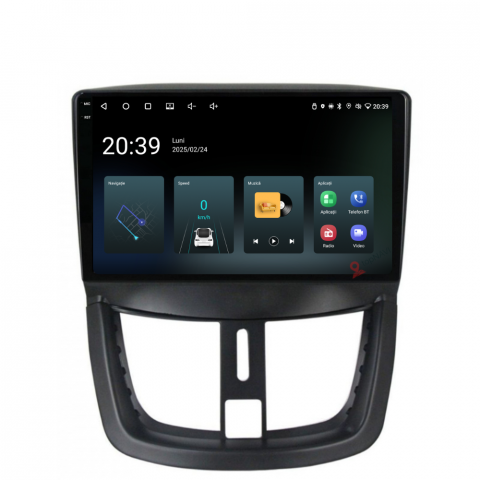 Navigatie Peugeot 207 (2006-2015), Ecran 9 inch, 2GB RAM 32GB [3]