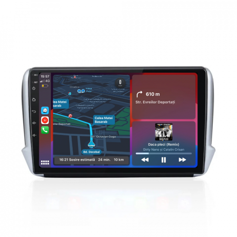2008 (2013-2017) - Navigatie Peugeot 2008 (2013-2017), Ecran 10 inch, 1GB 32GB