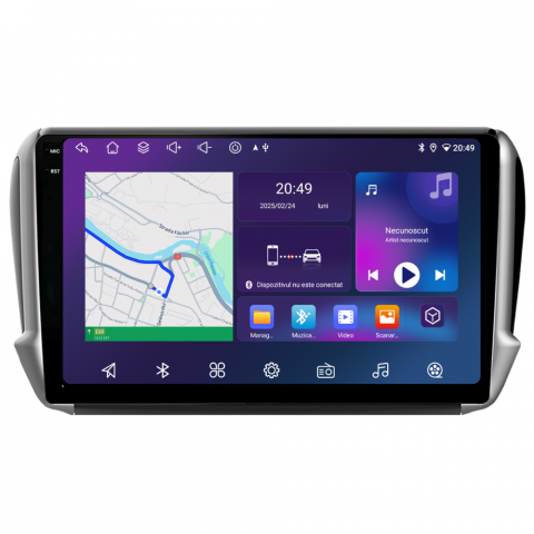 2008 (2013-2017) - Navigatie Peugeot 2008 (2013-2017), Ecran 10 inch, 6GB 128GB, 8-core