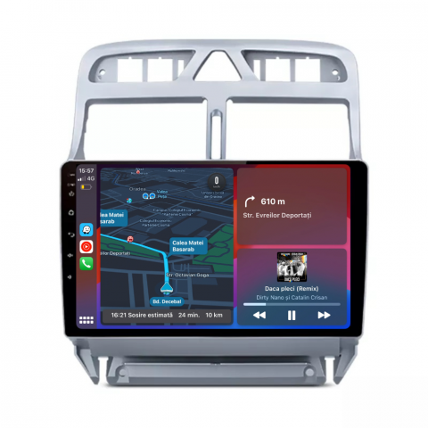 307 (2002-2013) - Navigatie Peugeot 307 (2002-2013), Ecran 9 inch, 1GB RAM 32GB