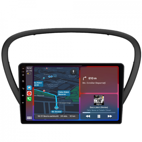 Navigatie auto dedicata - Navigatie Peugeot 607 (2004-2011), Ecran 9 inch, 1GB RAM 32GB