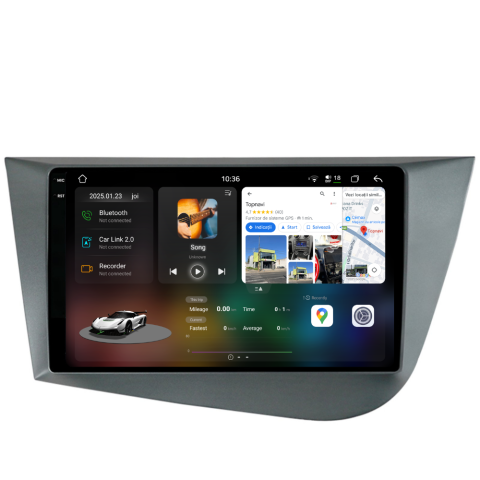 Leon (2005-2013) - Navigatie Seat Leon (2005-2012), Ecran 9 inch 2K, 12GB RAM 256GB, 8-core