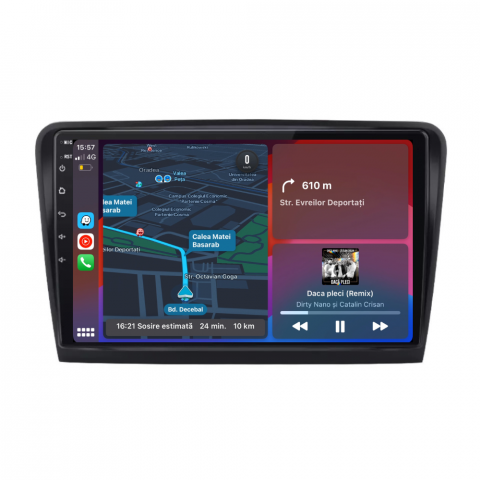 Superb 2 (2008-2015) - Navigatie Skoda Superb 2 (2008-2015), Android 12, 1GB RAM 32GB, ecran 10 inch