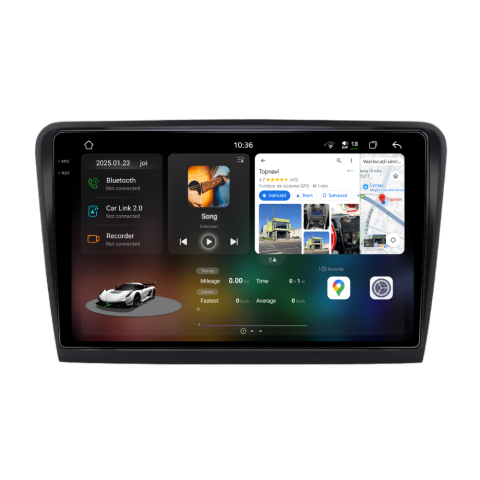 Navigatie auto dedicata - Navigatie Skoda Superb 2 (2008-2015), Android, Ecran 10 inch 2K, 12GB RAM 256GB, 8-core