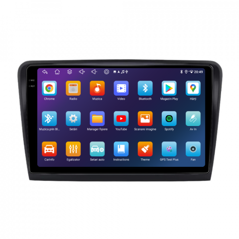 Navigatie Skoda Superb 2 (2008-2015), Android, Ecran 10 inch, 6GB RAM 128GB, 8-core [1]