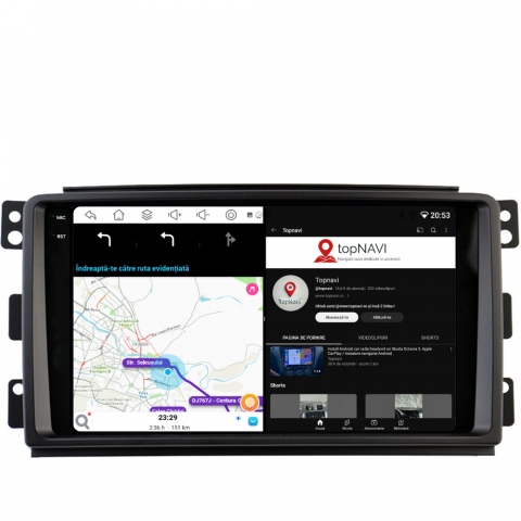 Navigatie Smart For Two / For Four (2005-2010), Ecran 9 inch, 6GB RAM 128GB, 8-core [3]