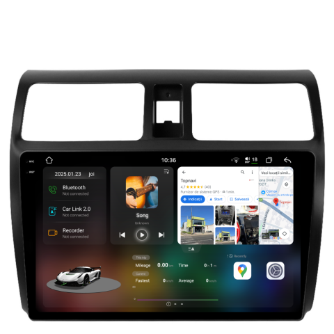 Navigatie auto dedicata - Navigatie Suzuki Swift (2003-2013), Ecran 10 inch 2K, 12GB RAM 256GB, 8-core