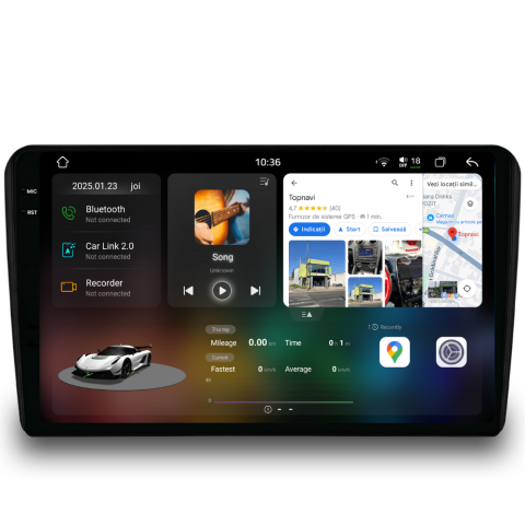 Auris (2006-2012) - Navigatie Toyota Auris (2006-2012), Android, Ecran 9 inch 2K, 12GB RAM 256GB, 8-core