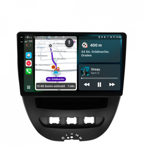 Navigatie auto dedicata - Navigatie Peugeot 107 (2005-2014), Ecran 2K, 4GB RAM 64GB, 8-core