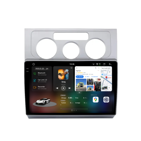 Navigatie auto dedicata - Navigatie Volkswagen Touran (2003-2010), Android, Ecran 10 inch 2K, 12GB RAM 256GB, 8-core